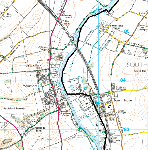 Thames Path detours Wallingford to Goring via the Ridgeway Walk The